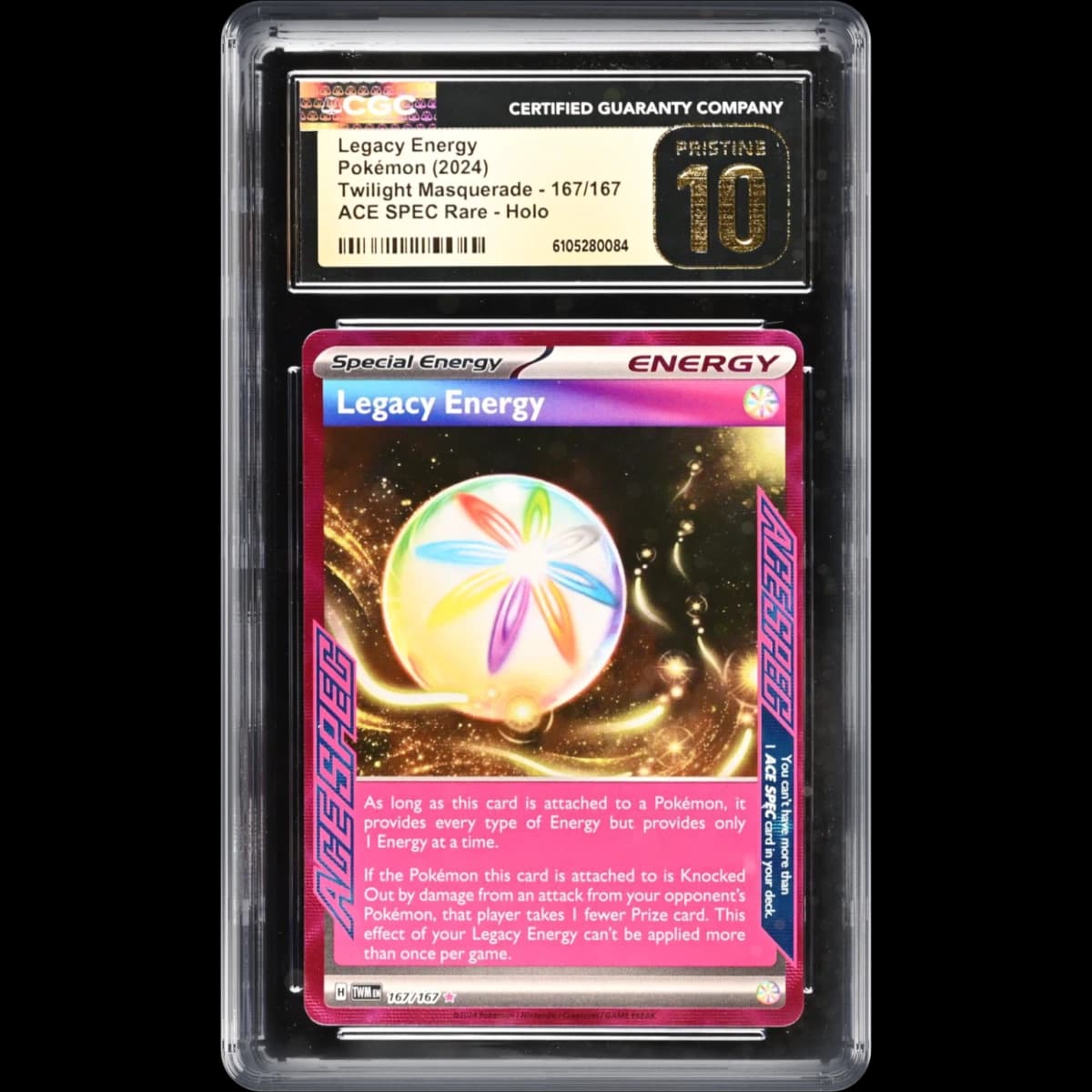 2024 Pokémon Twm EN-Twilight Masquerade #167 Legacy Energy (CGC 10 PRISTINE)