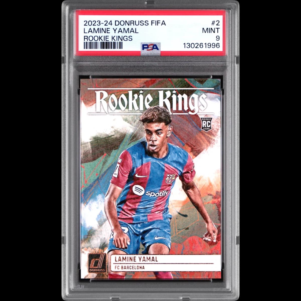 2023-24 Panini Donruss FIFA Rookie Kings #2 Lamine Yamal (PSA 9 MINT)
