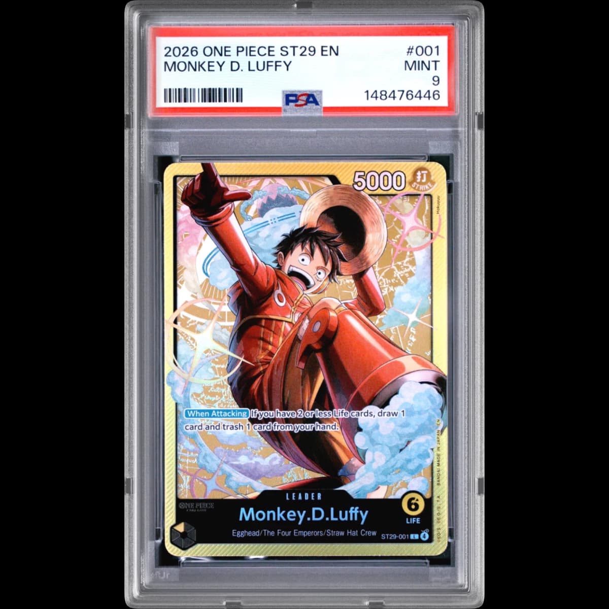 2026 One Piece Starter Deck ST29-Egghead #001 Monkey D. Luffy (PSA 9 MINT)