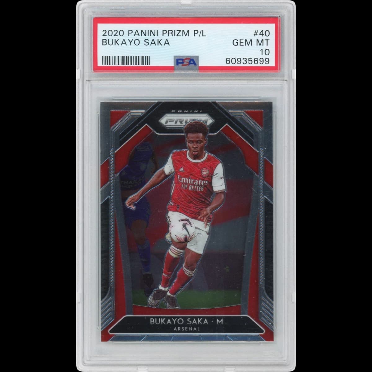 2020 Panini Prizm Premier League #40 Bukayo Saka (PSA 10 GEM MINT)