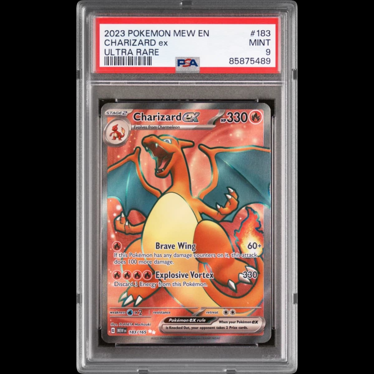 2023 Pokémon Mew EN-151 #183 Charizard EX - Holo Ultra Rare (PSA 9 MINT)