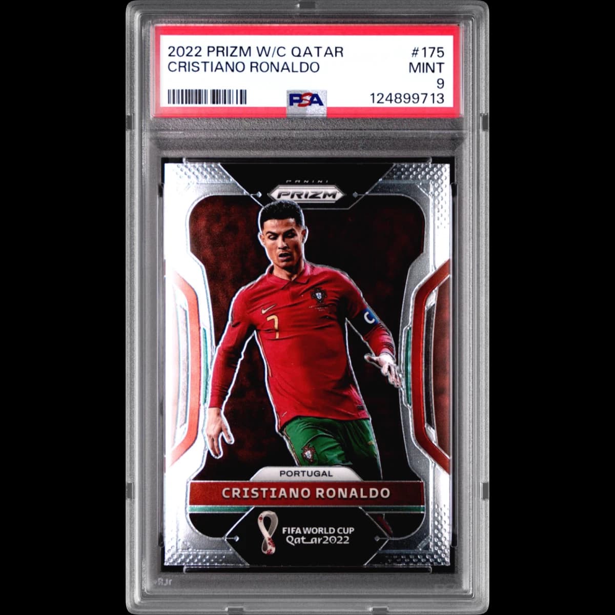 2022 Panini Prizm World Cup Qatar #175 Cristiano Ronaldo (PSA 9 MINT)
