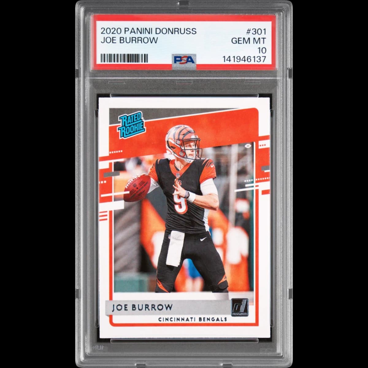 2020 Panini Donruss #301 Joe Burrow (PSA 10 GEM MINT)