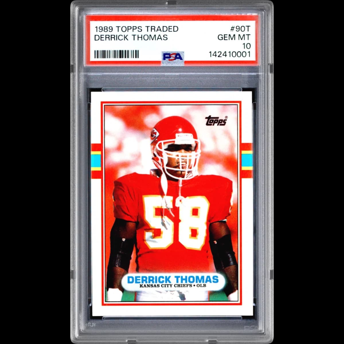 1989 Topps Traded #90T Derrick Thomas (PSA 10 GEM MINT)