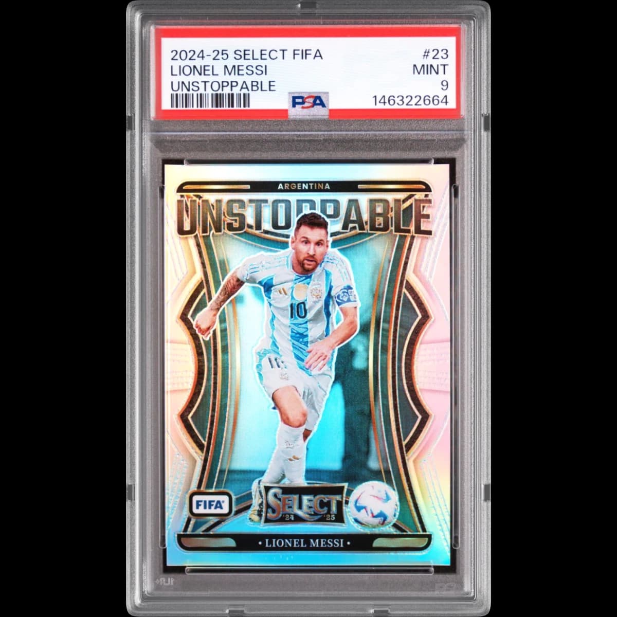 2024-25 Panini Select FIFA Unstoppable #23 Lionel Messi (PSA 9 MINT)