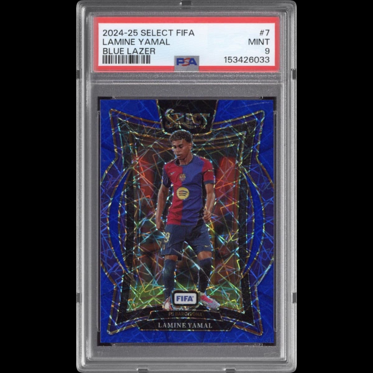 2024-25 Panini Select FIFA #7 Lamine Yamal - Blue Lazer (PSA 9 MINT)