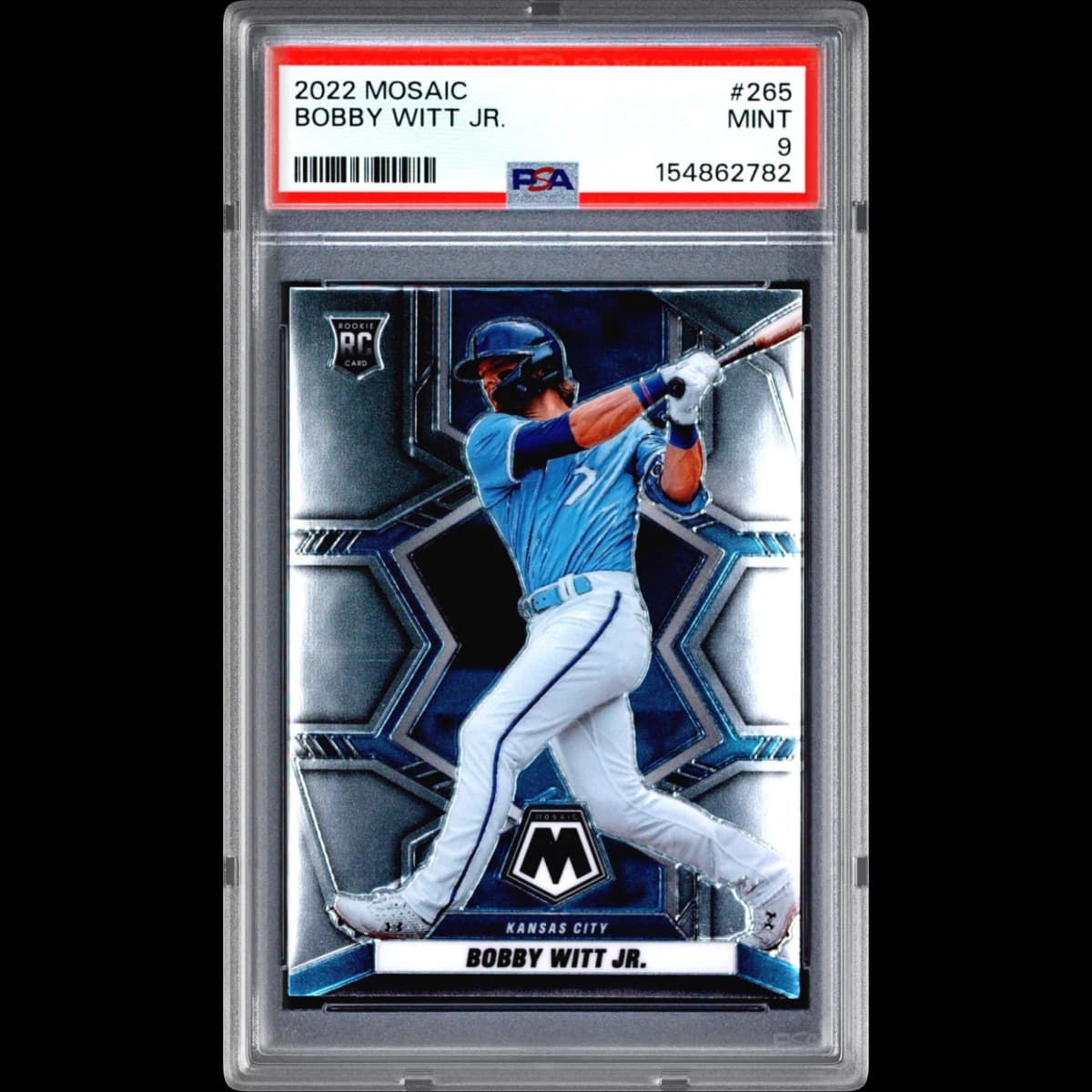 2022 Panini Mosaic #265 Bobby Witt Jr. (PSA 9 MINT)