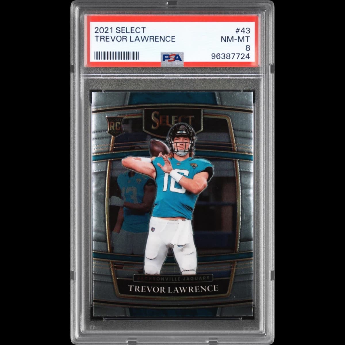 2021 Panini Select #43 Trevor Lawrence (PSA 8 NM-MT)